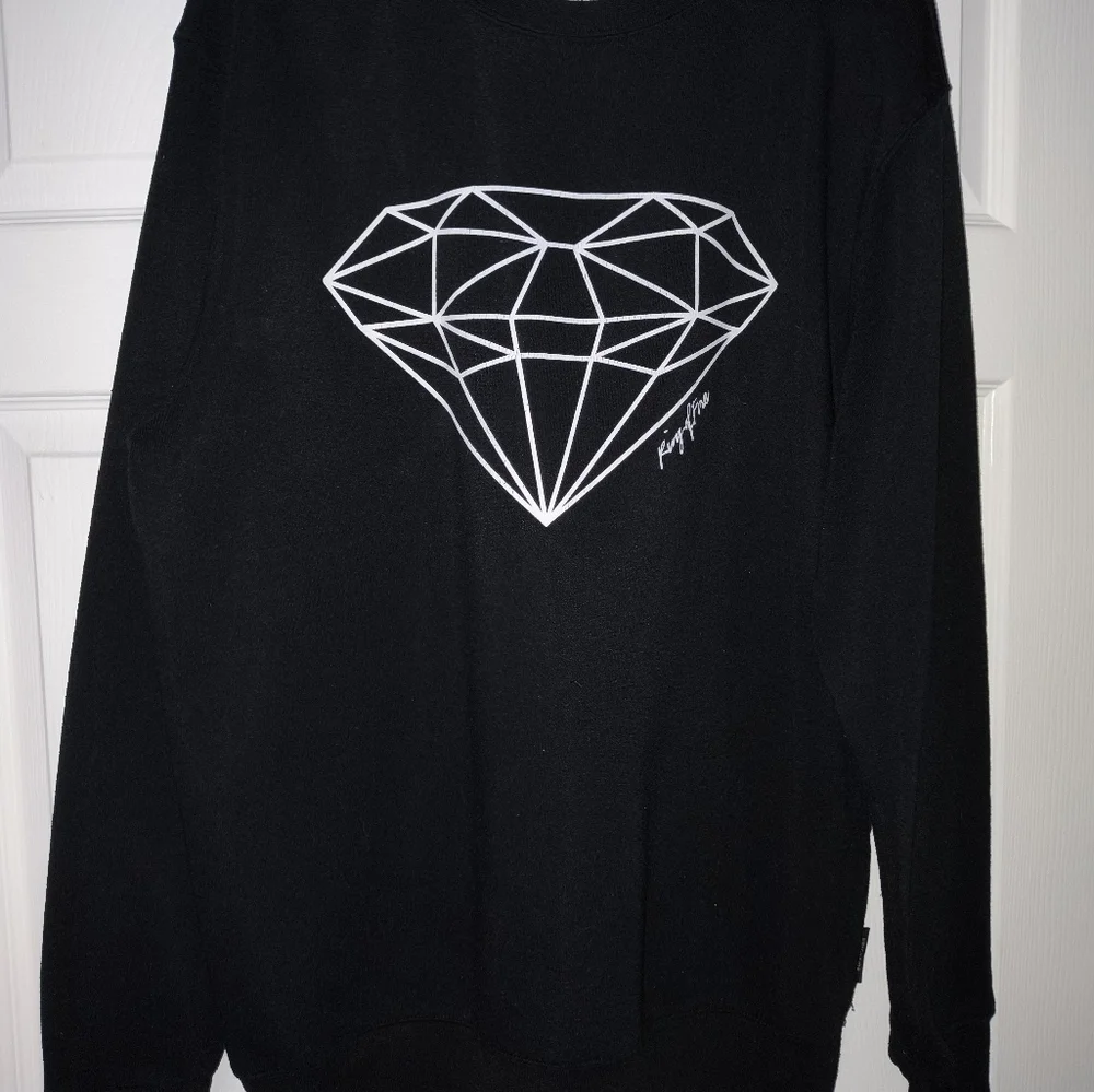New Vintage 90s ring of fire diamond crew neck XL men's black and white og s… - Picture 8 of 10